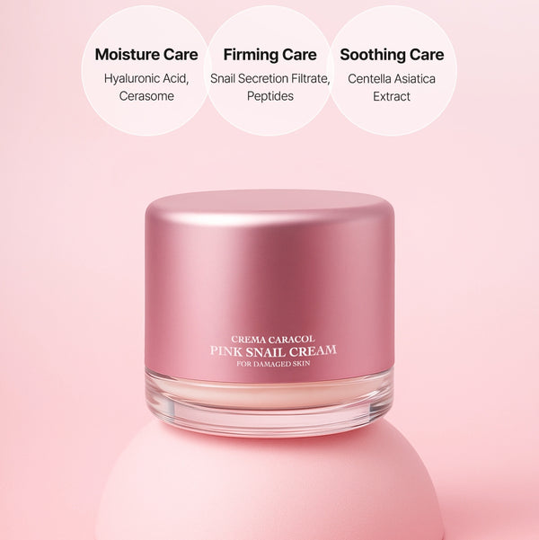 Crema Caracol Pink Snail Cream 50ml Whitening Wrinkle Improvement